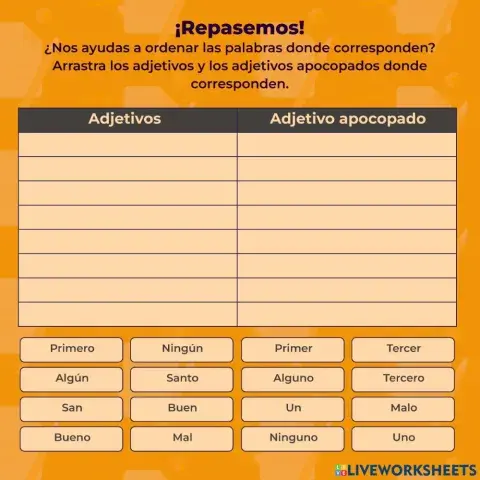 Adjetivos apocopados