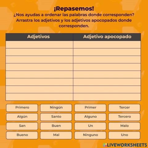 Adjetivos apocopados