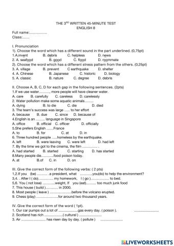 2nd mid term -e8 test 4