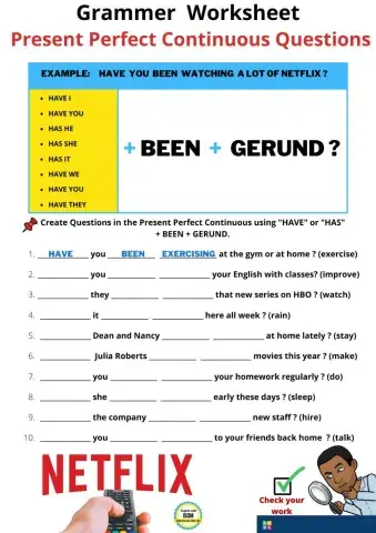 Present Perfect Continuous Questions