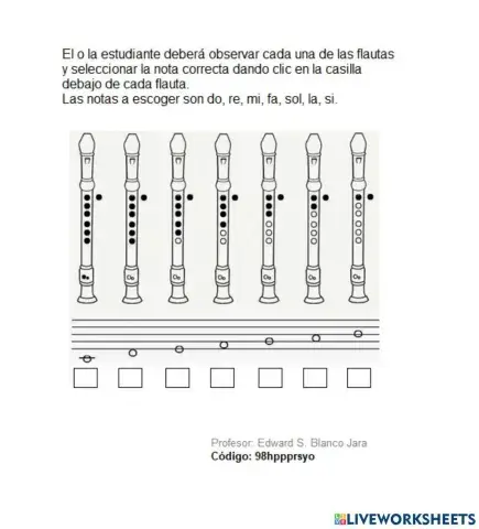 Notas de la flauta dulce