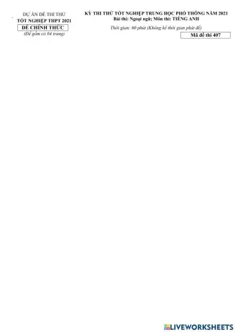 Test 7 đề dự án tn