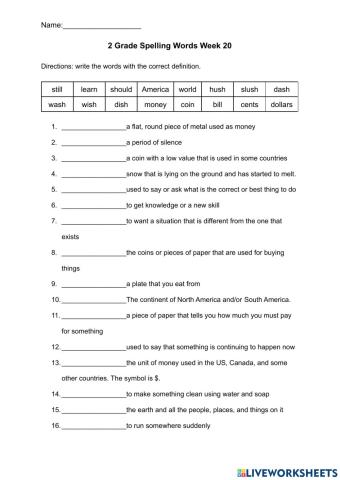 Spelling definitions