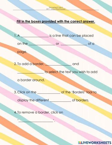 Adding Border in MS Word