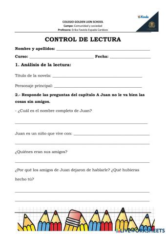 Control de lectura
