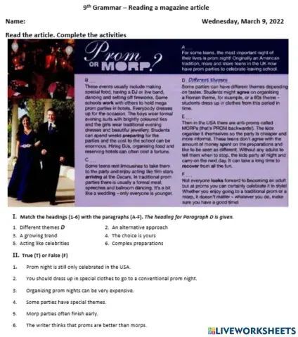 Vocabulary Celebrations