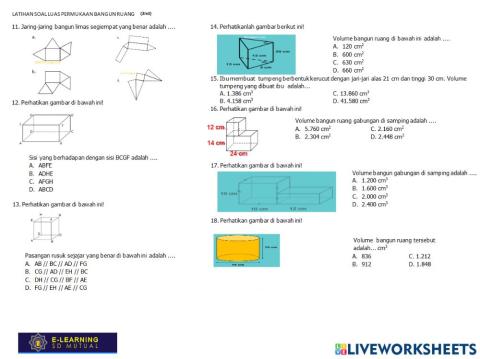 Matematika kelas 6 volume bangun ruang