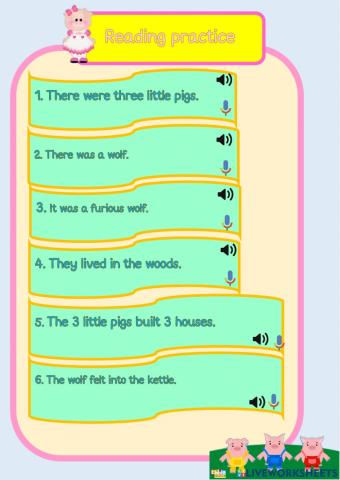 Reading practice : 3 little pigs