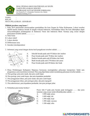 Soal pendalaman materi
