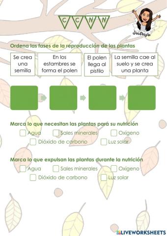 Nutrición y reproducción plantas