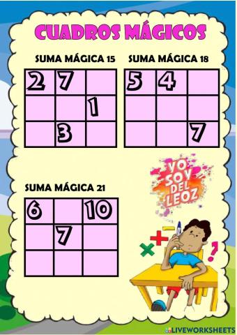 Cuadros mágicos 1