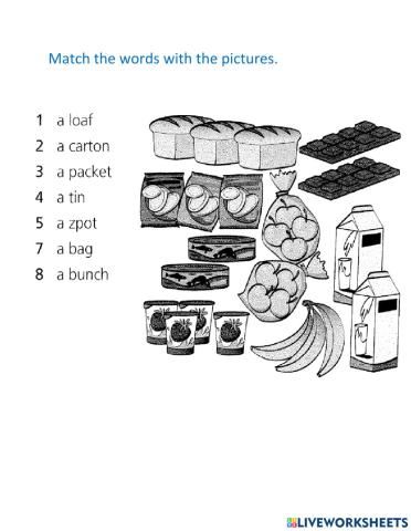 Describing Packing of foods