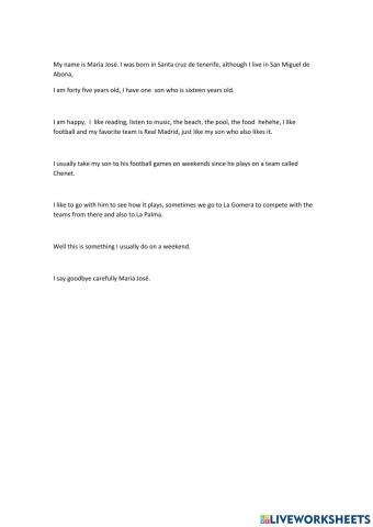 Speaking Maria José