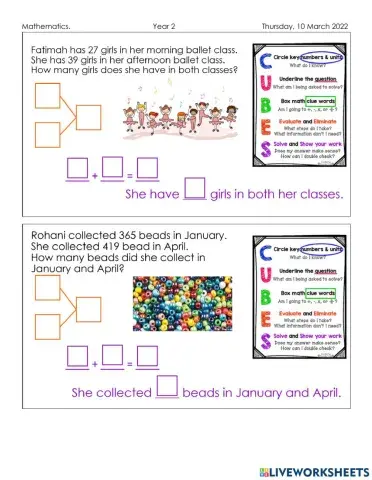 Addition Word Problem (Part 1)
