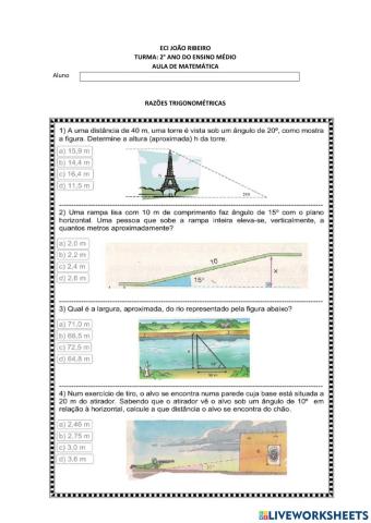 Razões trigonometricas