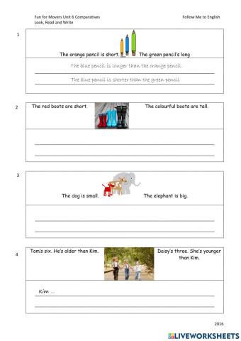 Short Comparative Adjectives