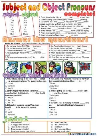 Object Pronoun Practice
