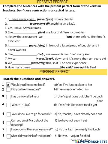 Present perfect