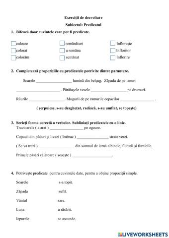 Părți principale de propoziție