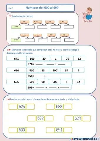 Números del 600 al 699