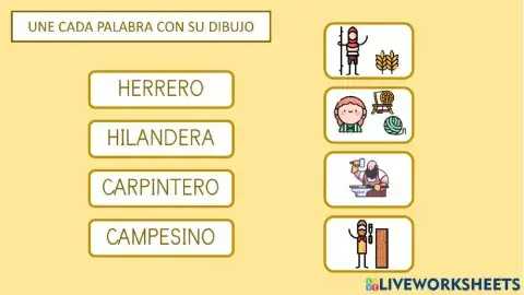 Personajes castillo artesanos mayúscula