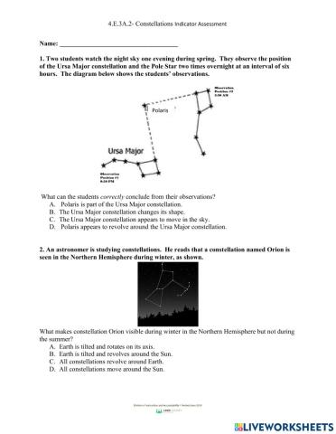 Constellation Indicator Assessment