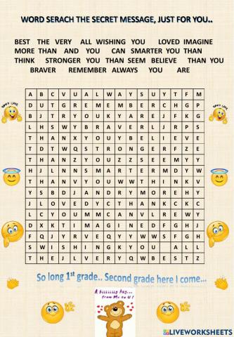 Farewell word search