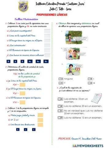 Proposiciones lógicas