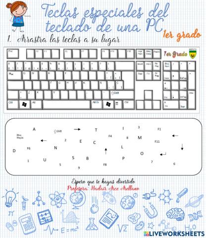 Teclas especiales - Teclado en español