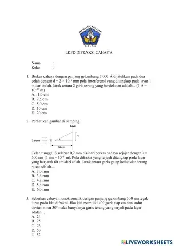 LKPD Difraksi Cahaya