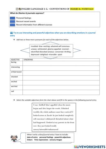 I.G. English Language- Journals