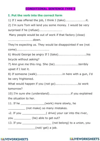 Conditional sentence type 2