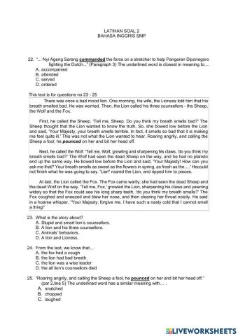 Lanjutan latihan soal 2 kelas IX (2)