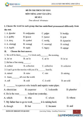 (CLC) De so 2. Cau giay