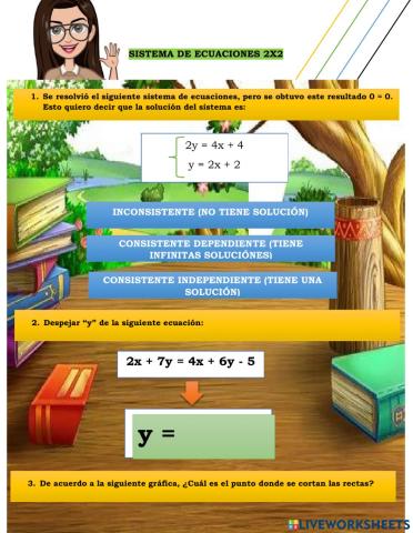 Sistema de ecuaciones 2x2w