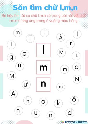 Chữ l,m,n