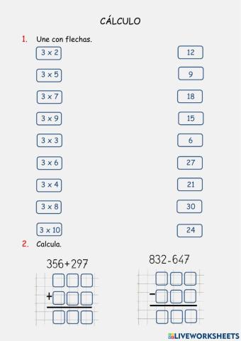 Cálculo y operaciones