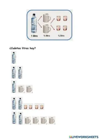 LITROS, MEDIOS LITROS Y CUARTOS DE LITRO