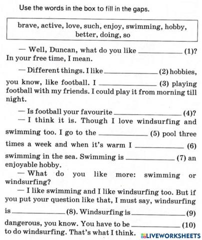 It's so enjoyable active voc U9 L5