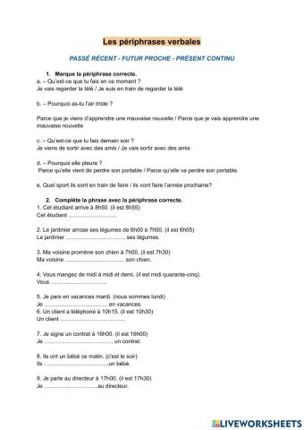 Les moments de l'action