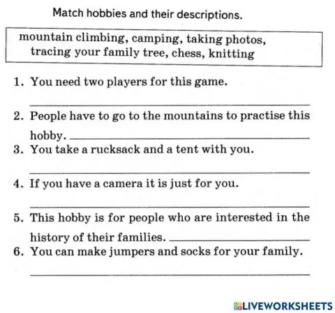 Unusual hobbies U9 L5