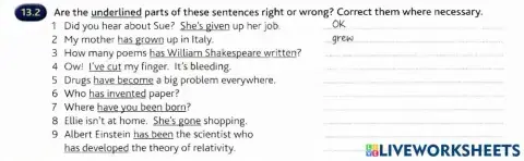 Present perfect or past simple