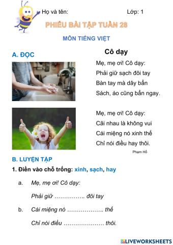 Tiếng Việt tuần 28