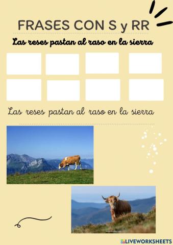 Ordenamos oraciones con palabras con R vibrante y S