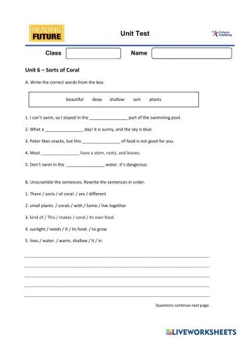 Reading future connect 1-Unit 6 (Homework)