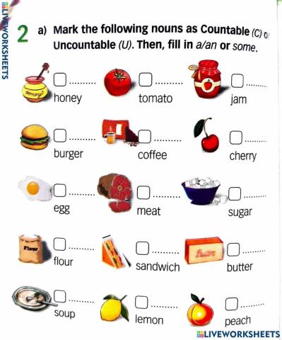 Countable or uncountable nouns