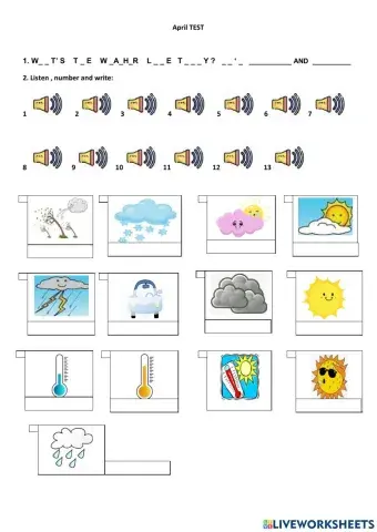 Weather and Seasons test