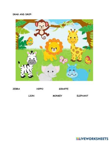 Animals in the jungle