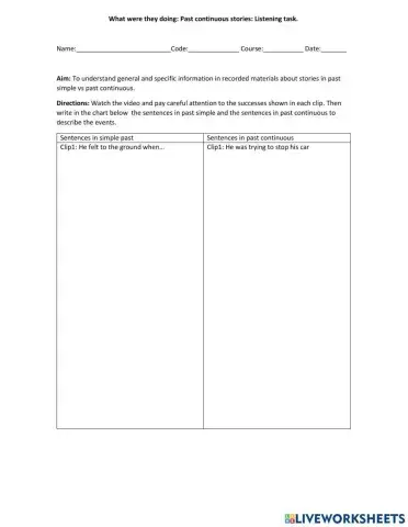 What were they thinking-video activity