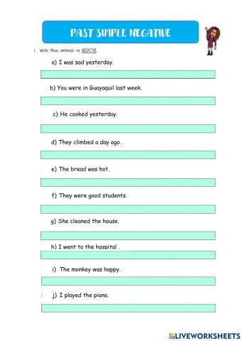 Past simple Negative  Form